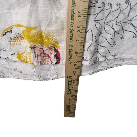 Charlie B made in Italy gauze cotton tunic top p/s Roll Up Sleeve Blouse - Picture 8 of 16